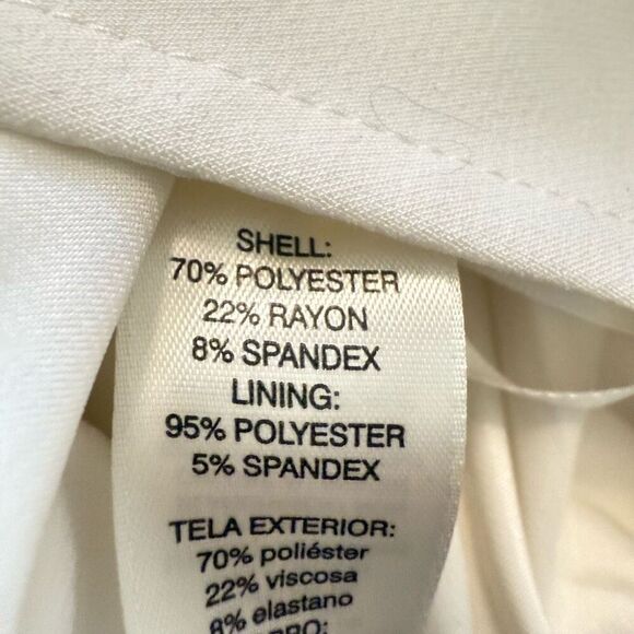 WHBM White Ruffled Sheath Dress Sz 4 LWD, Wedding, Cocktail Party, Elegant - Picture 9 of 15